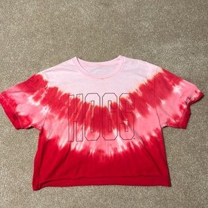 cropped hogs tie dye t-shirt